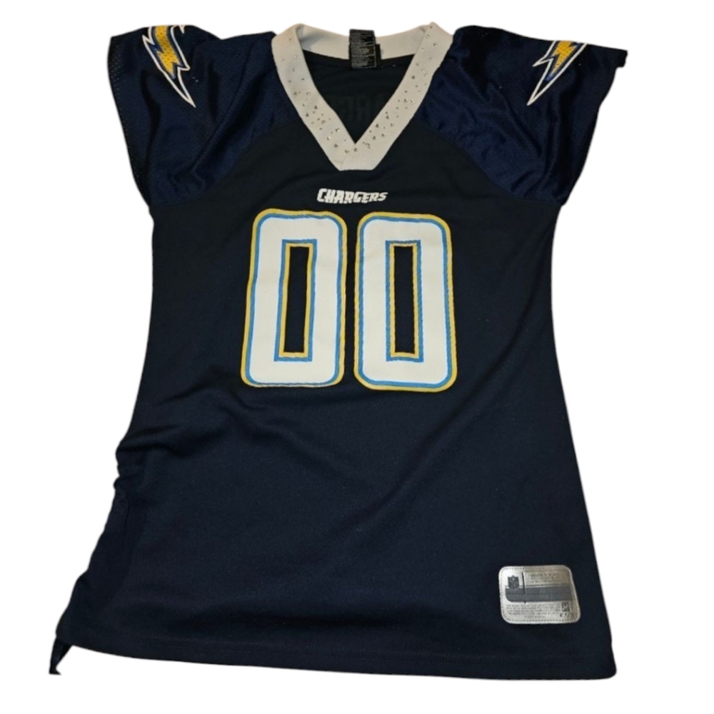 Chargers NFL Women's Team Field Flirt Fashion Jersey, navy blue size small